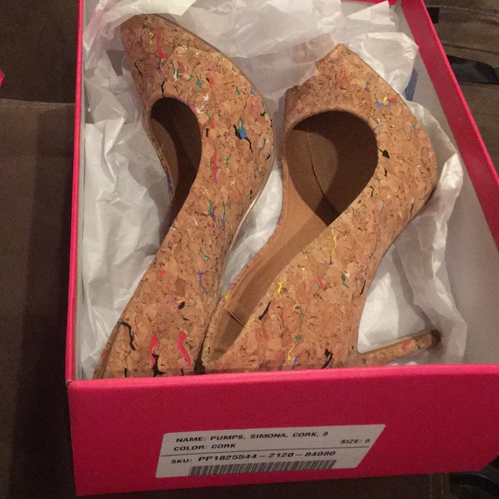 New shoe dazzle cork style heels